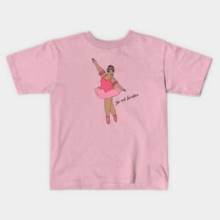 Fat and fabulous - plus size ballerina Kids T-Shirt